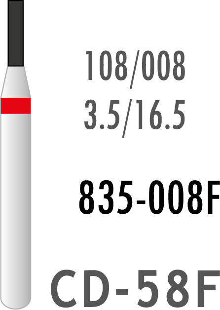 Plus Elmas Frez  Kırmızı Kuşak Silindir 10 Adet