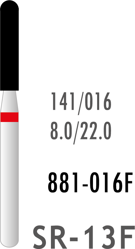 Plus Elmas Frez  Kırmızı Kuşak yuvarlak uçlu Silindir 10 Adet